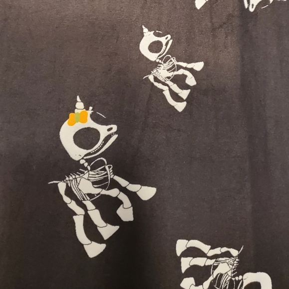 NWT RARE Skelecorn L Sz 14 16 Womens Skeleton Unicorn Black Charley Dress Goth - Picture 12 of 15